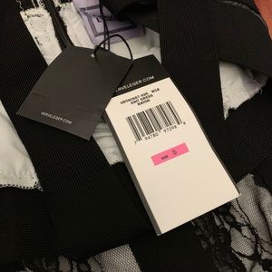 Herve Ledger Sexy Little Black Lace Bodycon dress